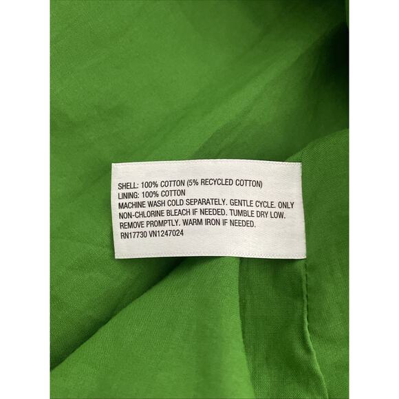 Kate Spade Classic Rose Poplin Long Sleeve Mini Dress Green Blue Small NWT - Picture 6 of 8